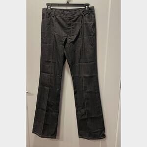 Kenneth Cole Jeans 8 lightweight wide leg exposed stitching light charcoal gray